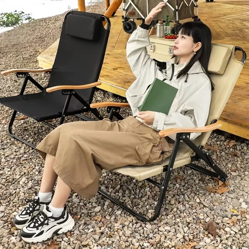 Chaise camping Kermit dossier haut réglable 5 positions pliante légère pêche plage