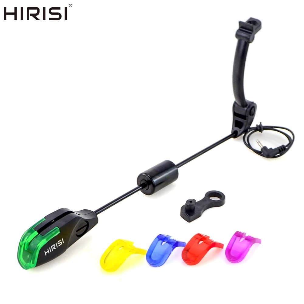 Hirisi B2011S indicateur de touche lumineux LED pour la pêche à la carpe avec 4 têtes plastique