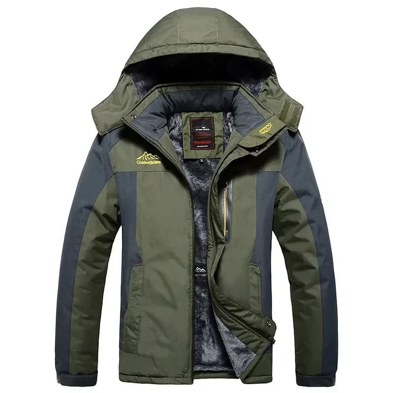 Parka homme imperméable épaisse 9XL pour pêche hivernale - Veste militaire polaire