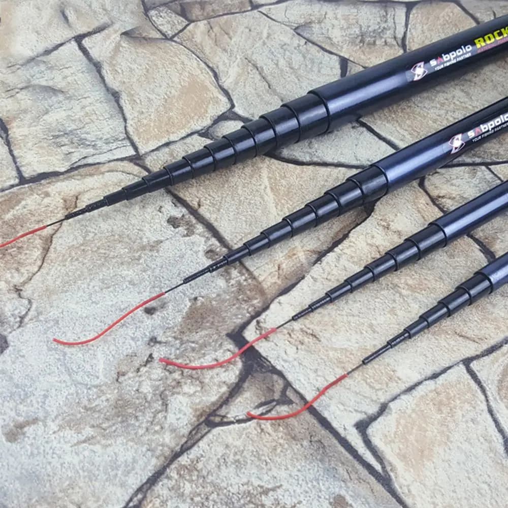 Canne télescopique ultralégère carbone pêche ruisseau lac carpe feeder portable France