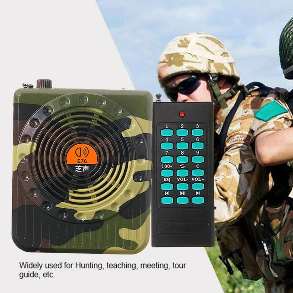 Amplificateur son rechargeable télécommande chasse - Haut-parleur appel appâts ampli portable professionnel