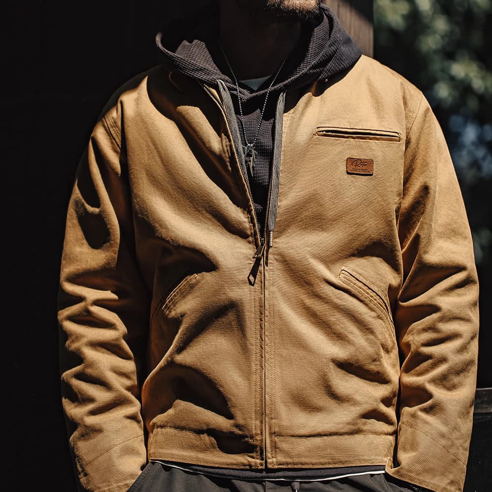 Veste de chasse vintage Detroit coton épais multi-poches pour pêche et loisirs outdoor