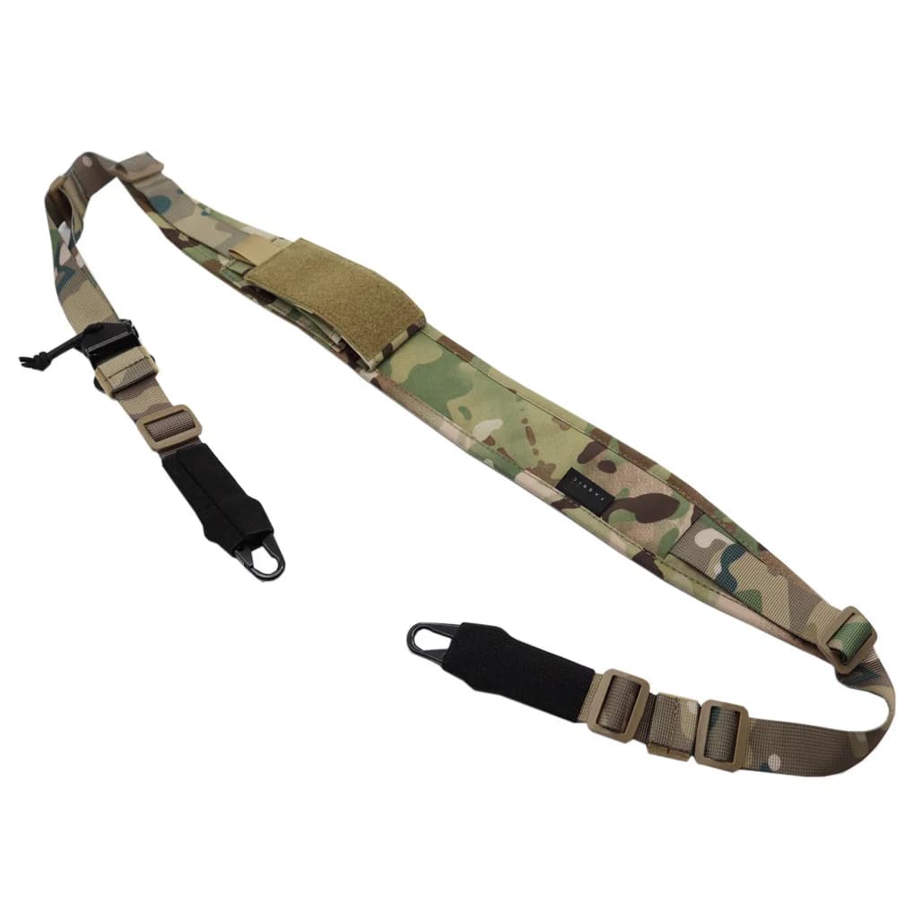 Bretelle fusil modulaire réglable 2 points/1 point - Accessoire pêche et chasse polyvalent transport