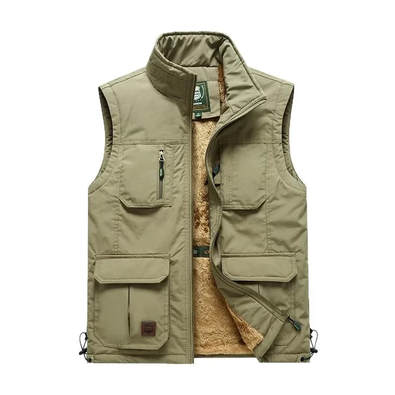 Veste de pêche chaude hiver polaire homme à multiples poches séchage rapide loose fit