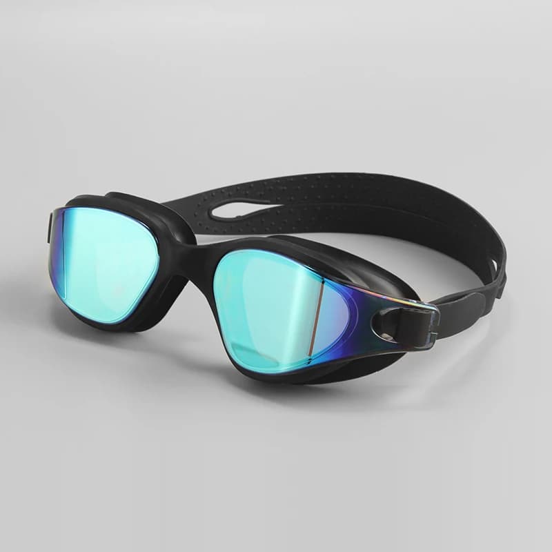 Lunettes de natation professionnelles JSJM anti-buée HD - Silicone anti-UV réglable - Unisexe adulte