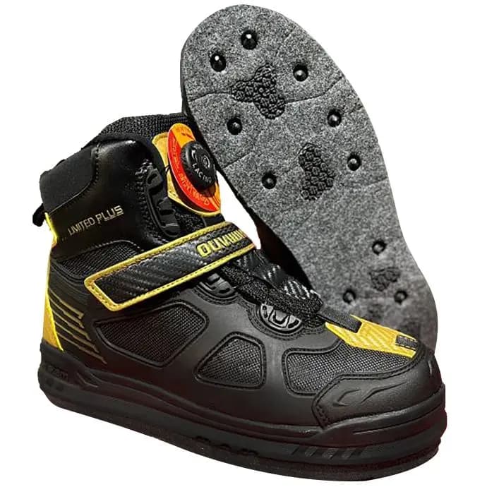 Nouvelles bottes de pêche en caoutchouc Outdoor noires, semelle en feutre imperméable et respirante pour pêche à la mouche