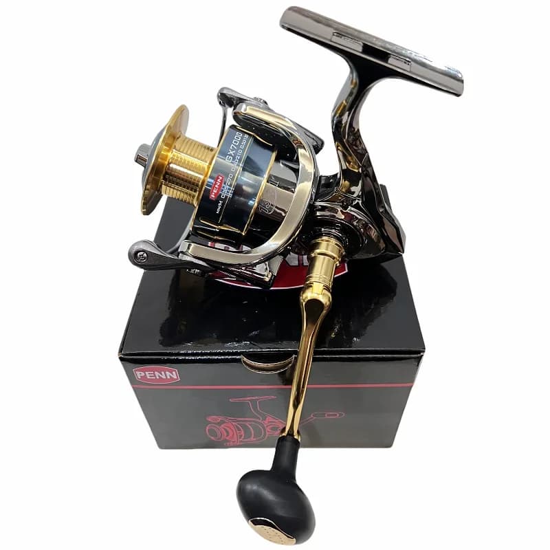 Moulinet de pêche PENN GX1000 à 7000 avec 13+1 roulements, frein 25KG et offre cadeau fil PE