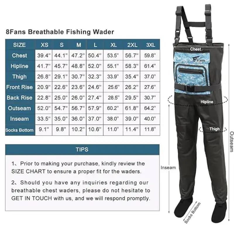 Waders de pêche respirants imperméables mixte homme femme avec pieds nylon pour rivière et étang