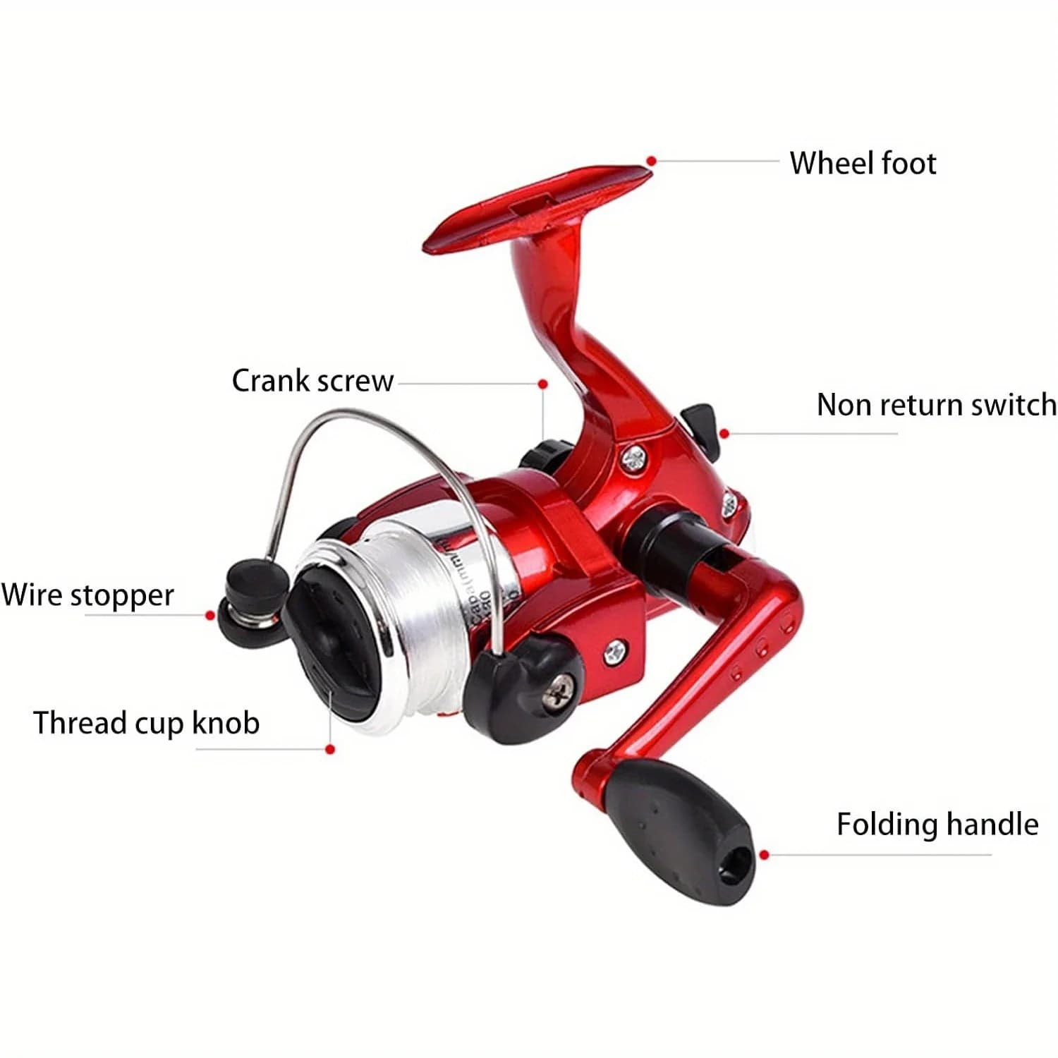 Canne à pêche télescopique 1m avec moulinet combo mini portable pour pêche voyage et glace