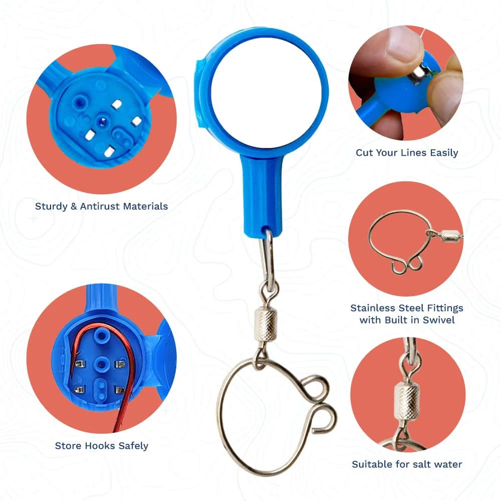Boîte de rangement pour hameçons de pêche outil à nœuds portable et sécurisé accessoires