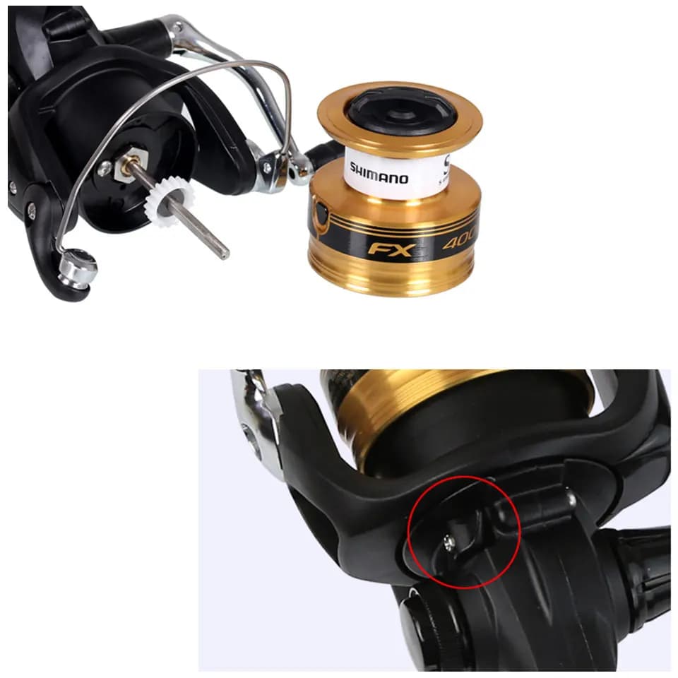 Manivelle remplacement moulinet SHIMANO FX - Spinning long casting - Compatible plusieurs modèles