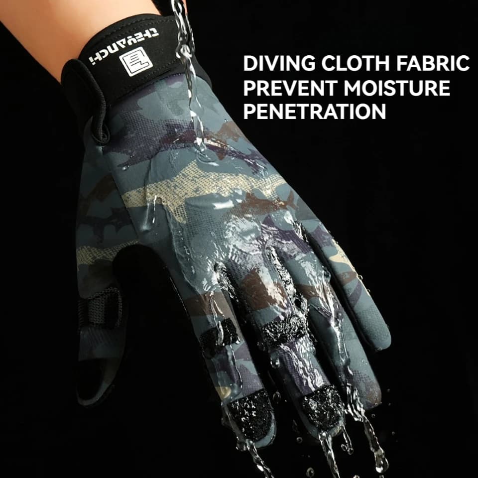 Gants de pêche WALK FISH à doigt retournable - Silicone antidérapant étanche renforcé hiver