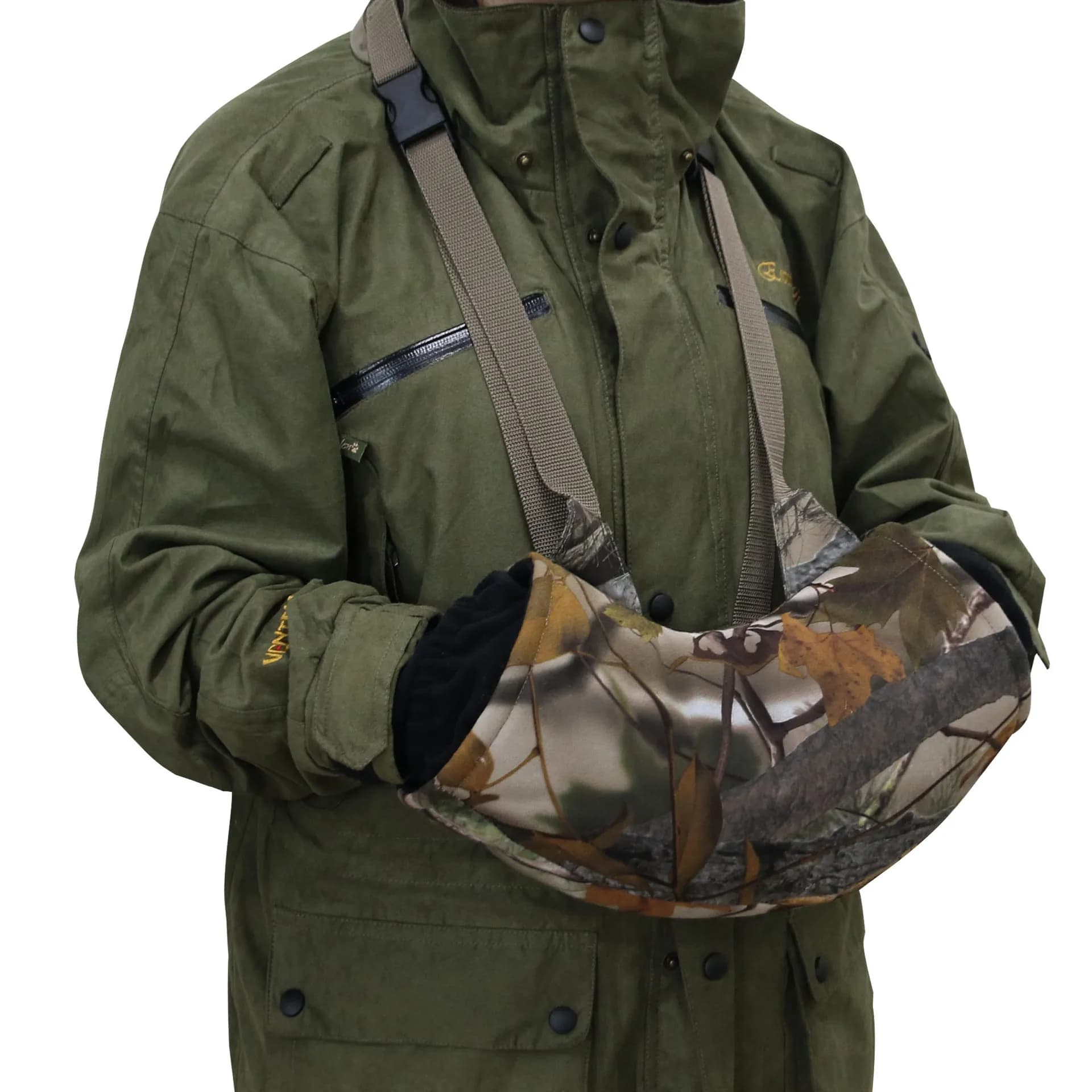 Gants de pêche camouflage épaissis flanelle pour hiver avec cordon cou chasse et pêche