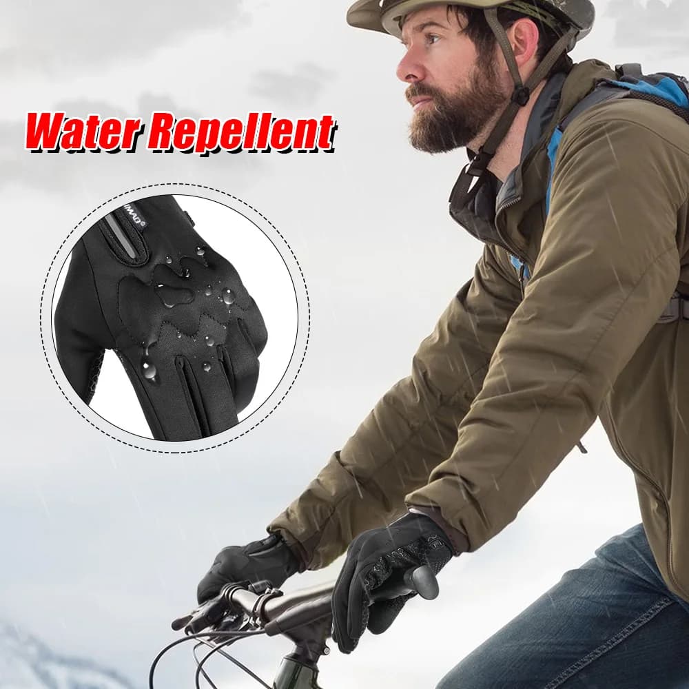 Gants d'hiver thermiques écran tactile pour ski et randonnée - Anti-dérapant et coupe-vent