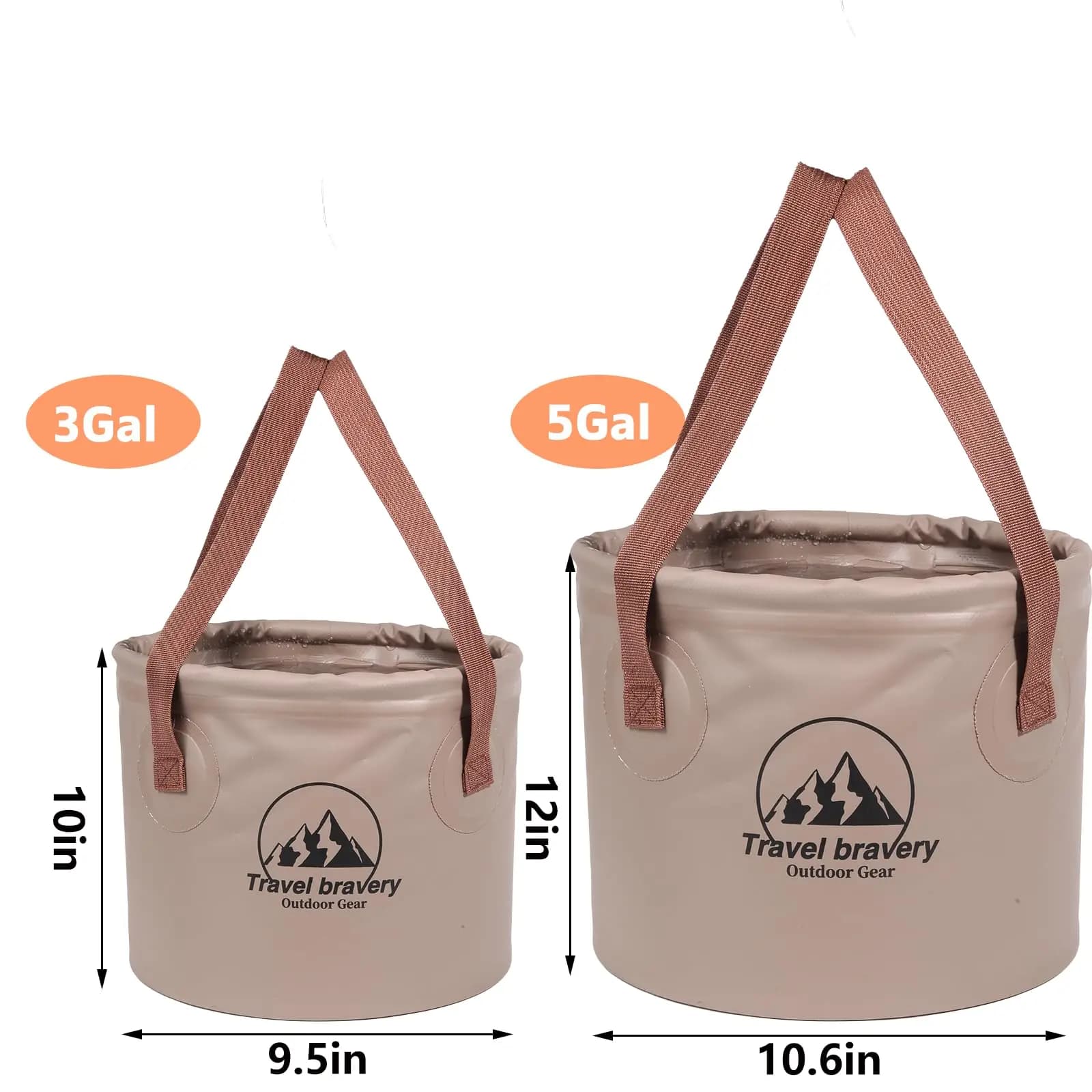 Seau pliable portable 10L 5L pour pêche et camping - Rangement légumes fruits eau activités outdoor