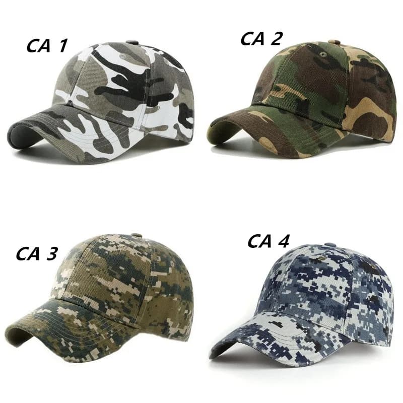 Casquette baseball camouflage coton été pêche unisexe anti-UV snapback ajustable sport