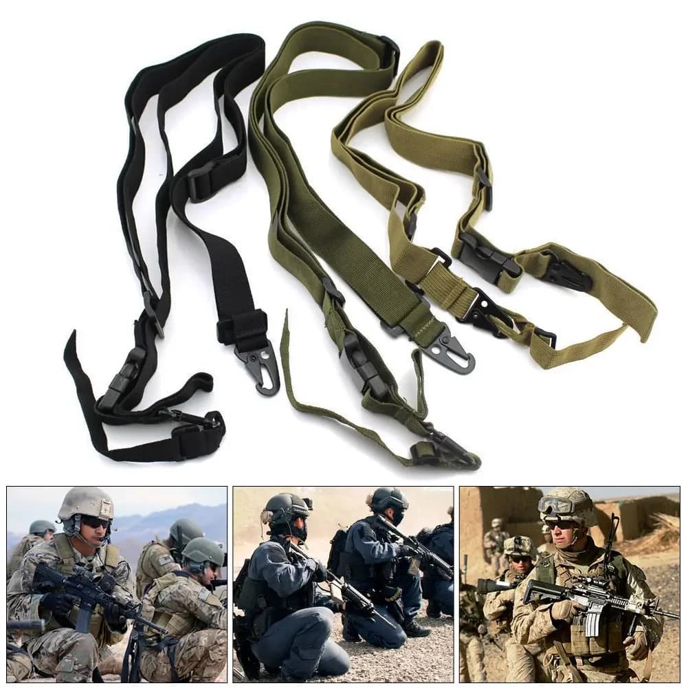 Bretelle tactique réglable pour fusil pêche, système élastique 1/2/3 points randonnée