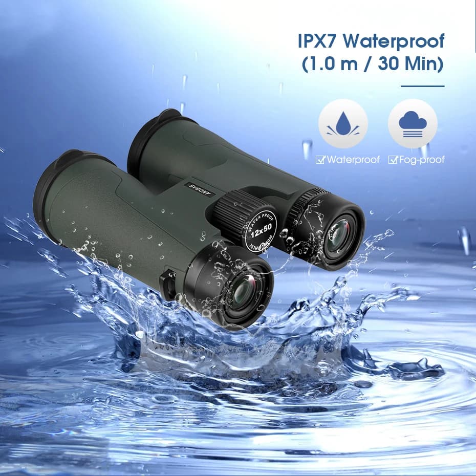 Télescope SVBONY SA203 jumelles 12x50 professionnelles puissantes BAK4 IPX7 étanches observation oiseaux astronomie