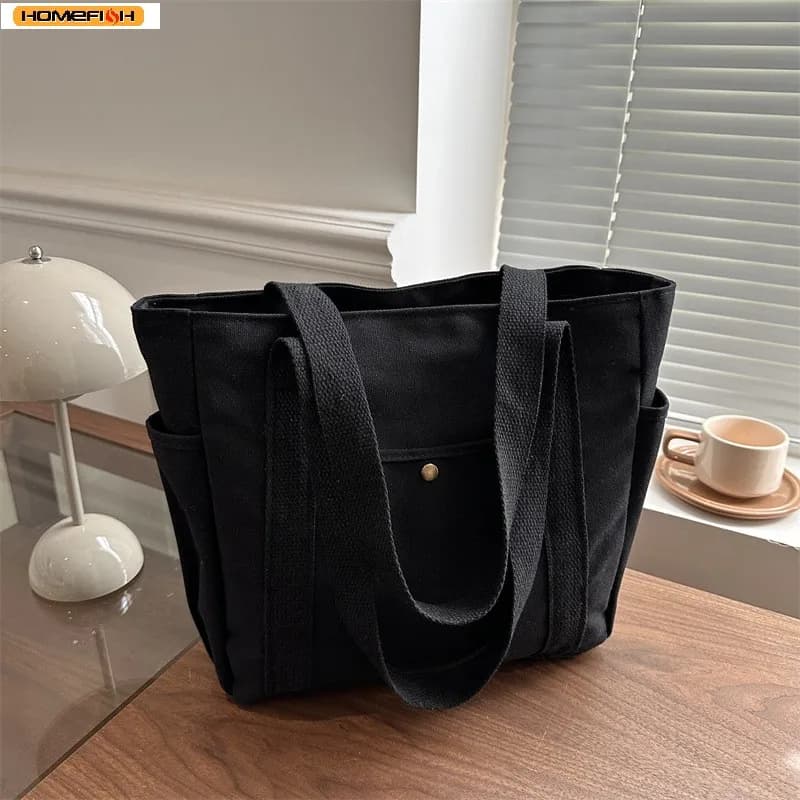 Sac tote canvas Homefish grand volume pour transport équipement pêche, études et shopping quotidien