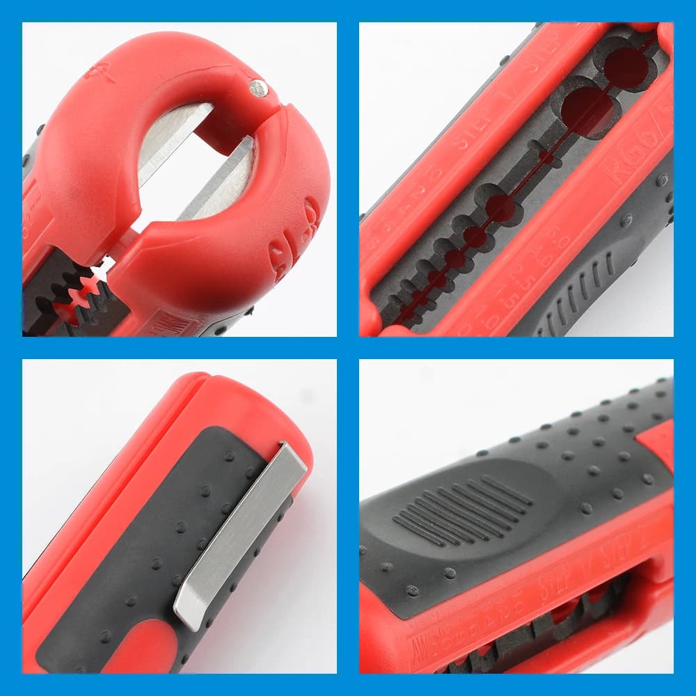 Pince à dénuder multifonction portable avec grip anti-dérapant pour câbles électriques