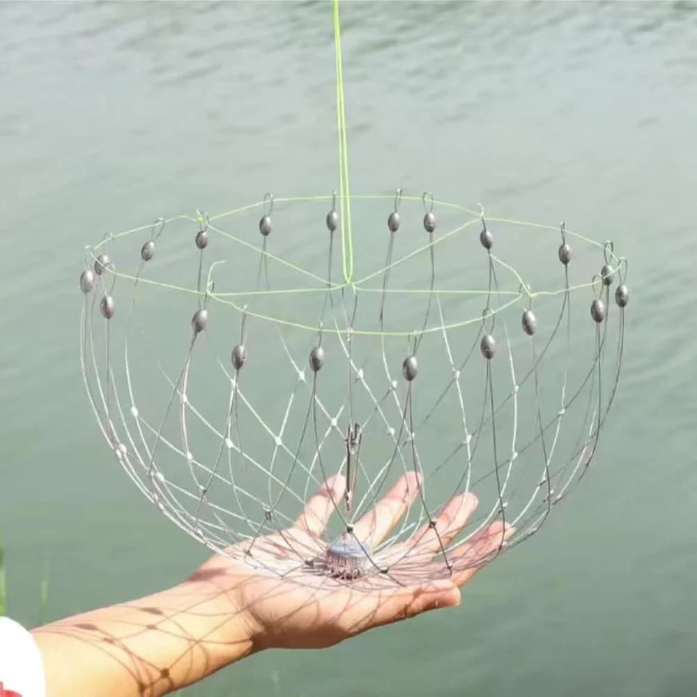 Piège à poissons et crabes automatique en acier pour pêche en mer et eau salée