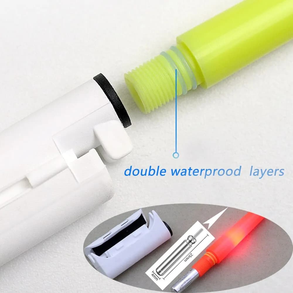 Canne lumineuse LED CR425 rechargeable USB pour pêche nocturne - Lampe fluorescente brillante
