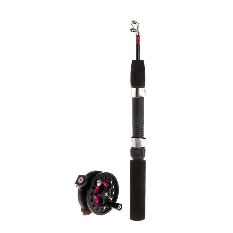 Canne à pêche hiver glace portable mini YD61 avec moulinet pour pêche sur glace