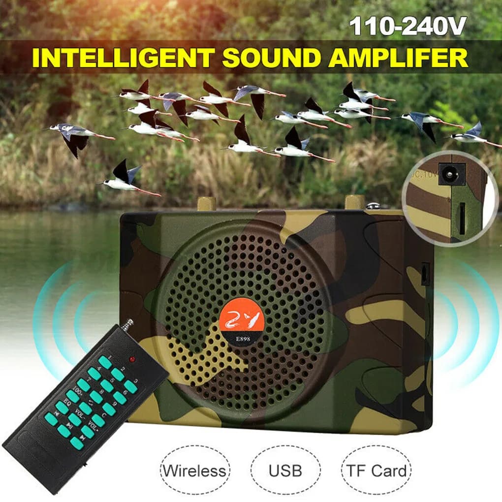 Amplificateur son portable télécommandé - Haut-parleur appât professionnel pour chasse avec prise EU