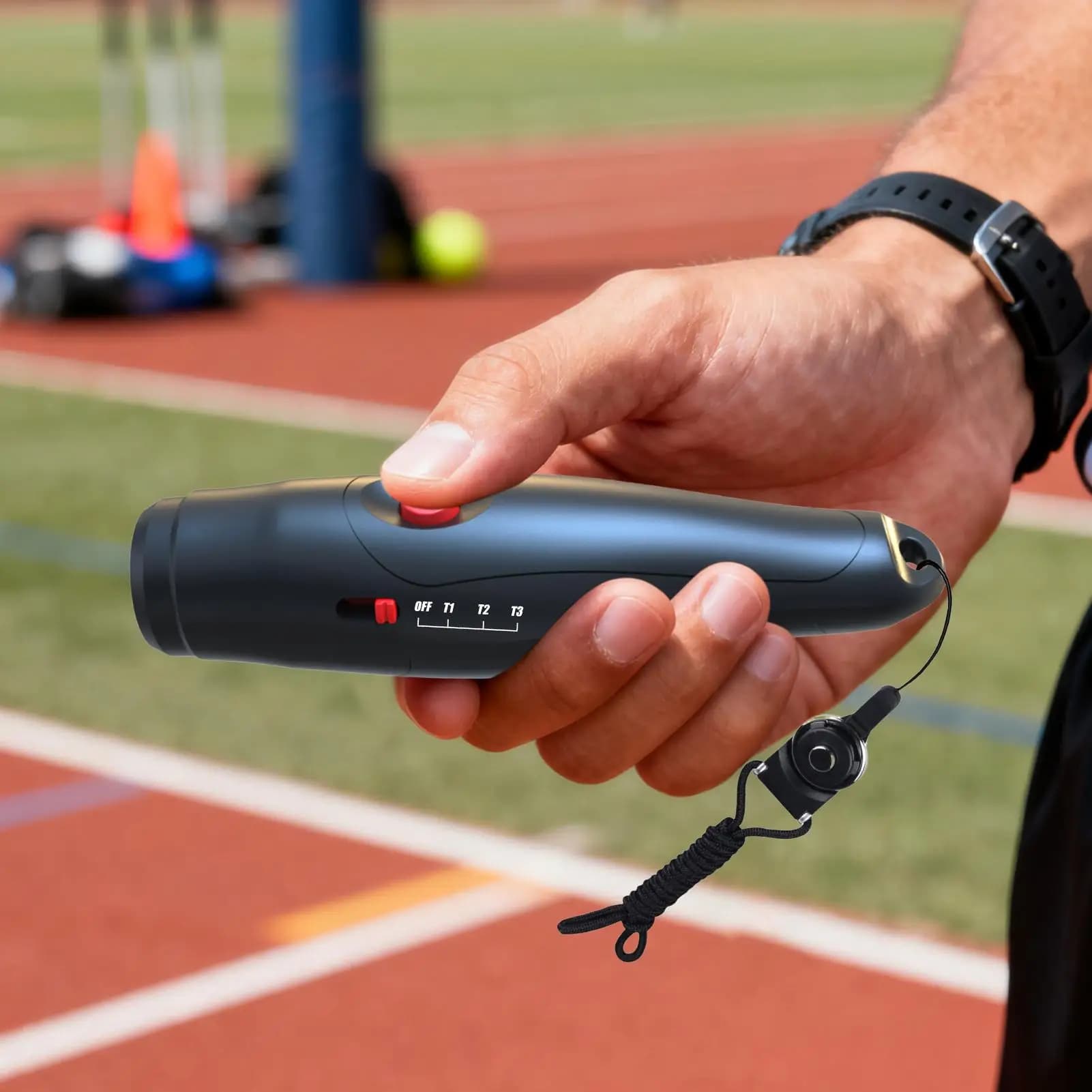 Sifflet électronique 3 modes pour entraîneurs - alarme puissante avec lanière pour sport et urgence
