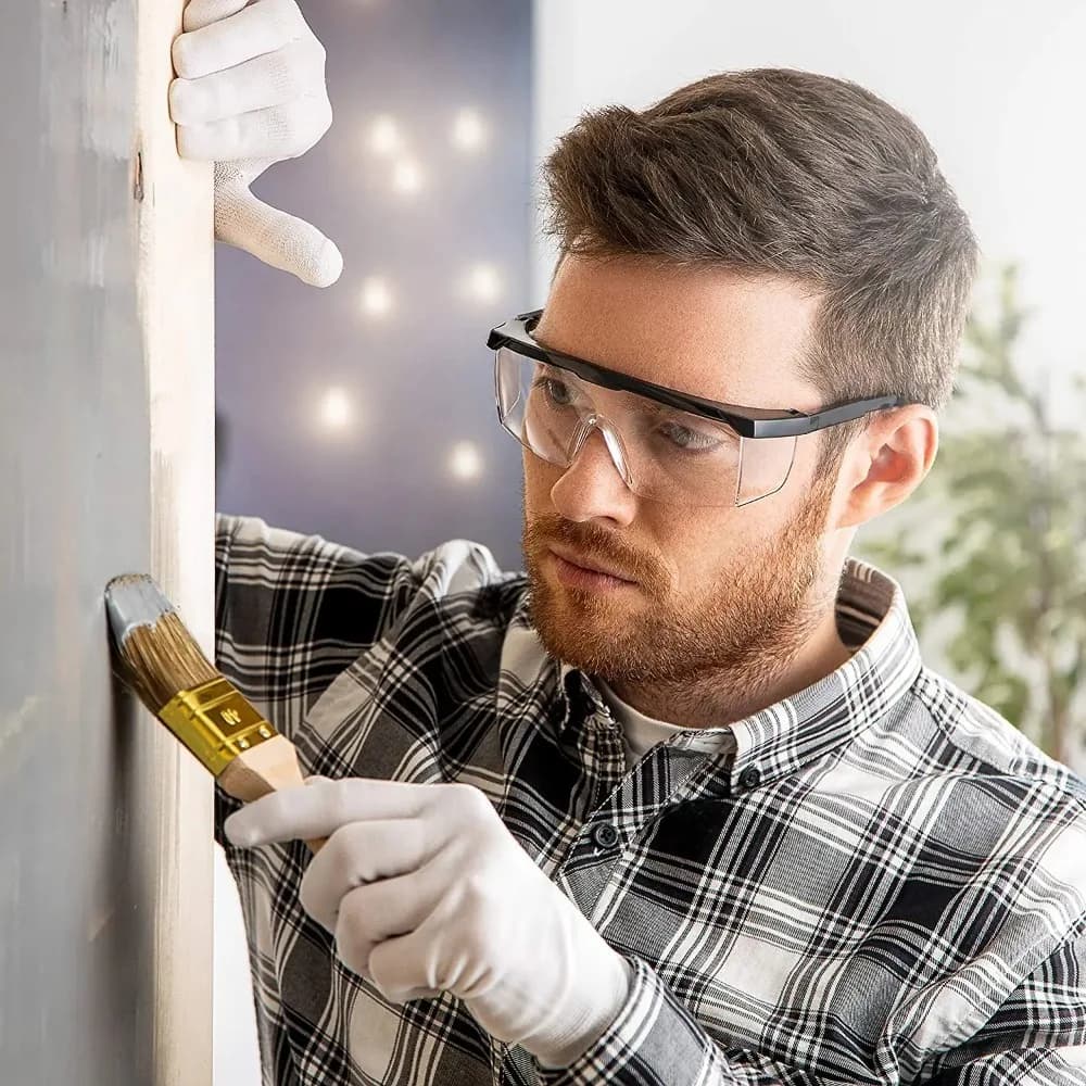 Lunettes de sécurité anti-buée 1/2 paires - Protection yeux labo, industriel, réparation pêche professionnelle
