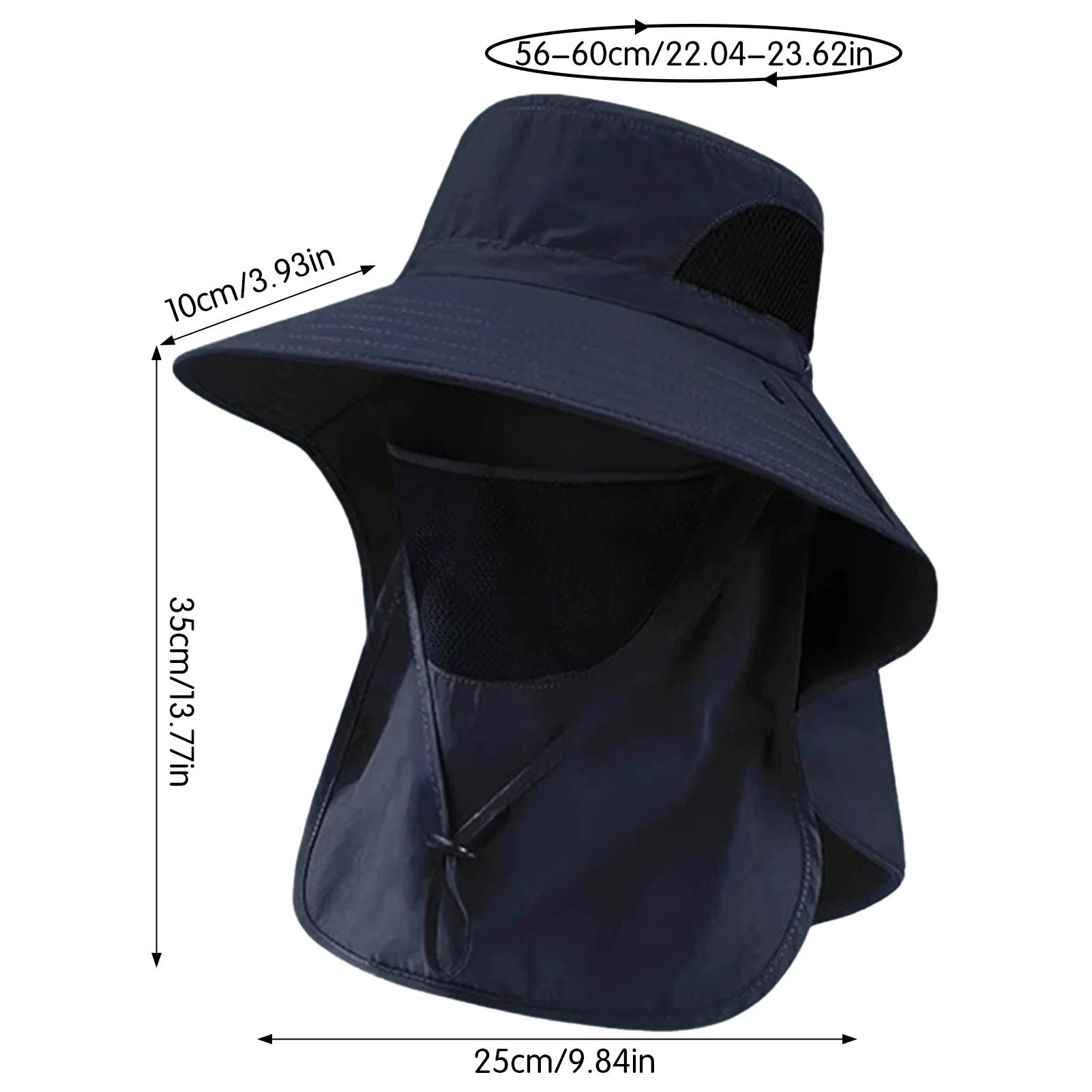 Chapeau de pêche été avec protection UV et rabat cou-nuque - Idéal pêche, randonnée, camping mixte