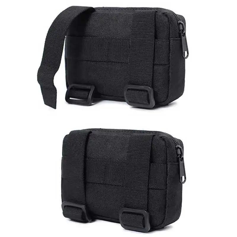 Ceinture tactique double couche MOLLE avec poche banane pour pêche et camping