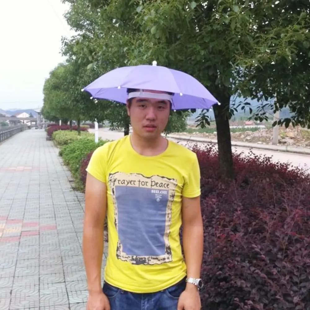 Chapeau parapluie pêche résistant au vent pliable portable protection solaire camping plage