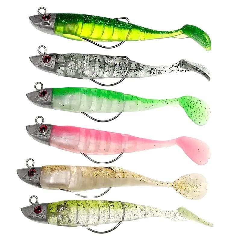 Jigging Soft Bait 10cm15g et 13cm26g - leurres souples jig pour pêche en mer et pike swimbait