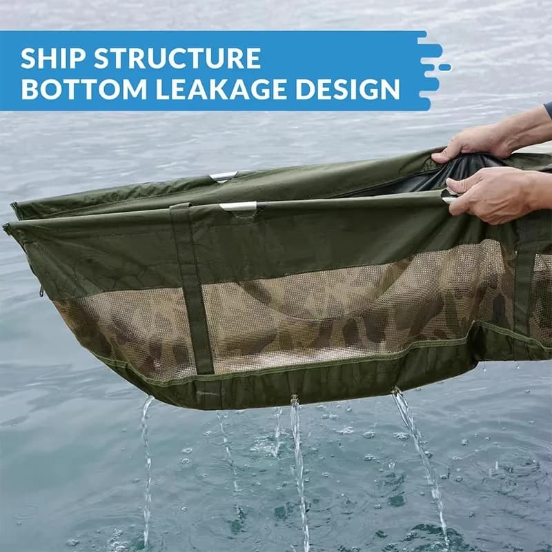 Sac de pesée pour poissons pliable - Filet de mesure pour pêche au bar et poissons carnassiers