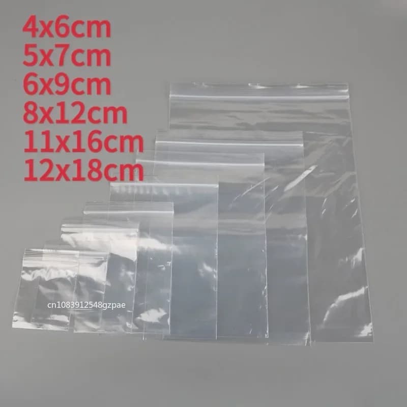 100 sachets zip transparents réutilisables pour conservation alimentaire sous vide - étanches et pratiques