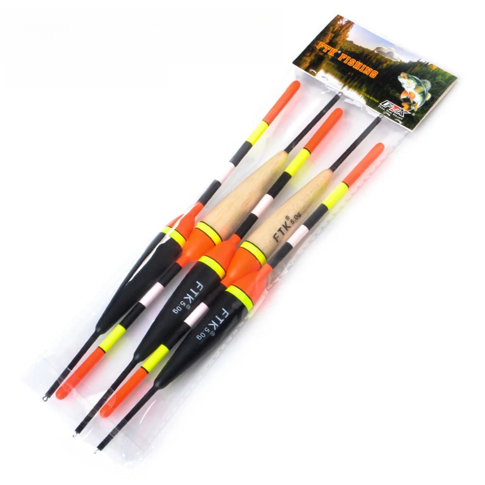 Lot de 5 flotteurs de pêche verticaux professionnels Barguzinsky 2g à 5g pour pêche au coup