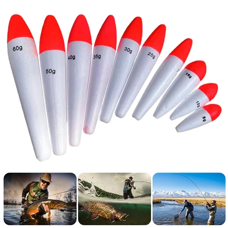 5 flotteurs pêche EVA 2g à 50g - Buoyancy bobber flotador pour pêche au coup et surfcasting
