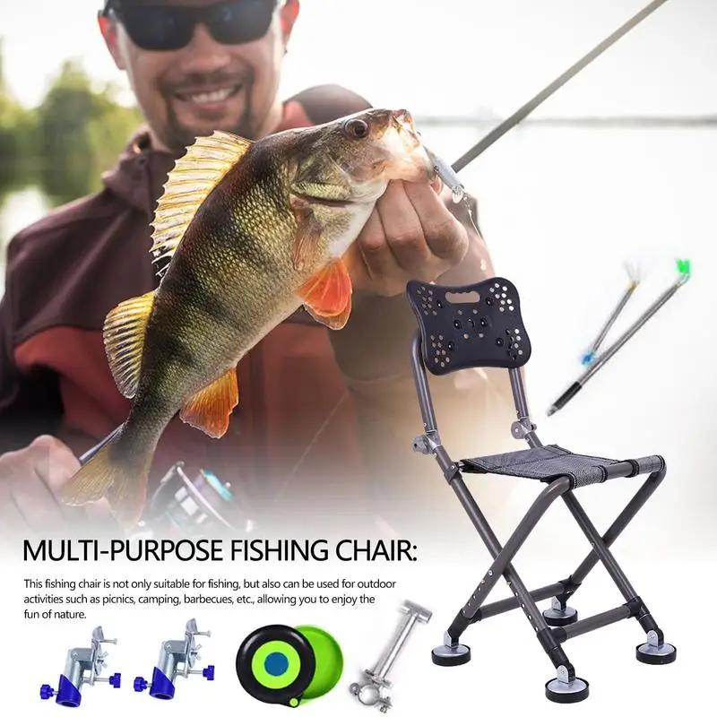 Chaise de camping haute dossier pliante siège poisson léger pour pêche randonnée plage tabouret dossier