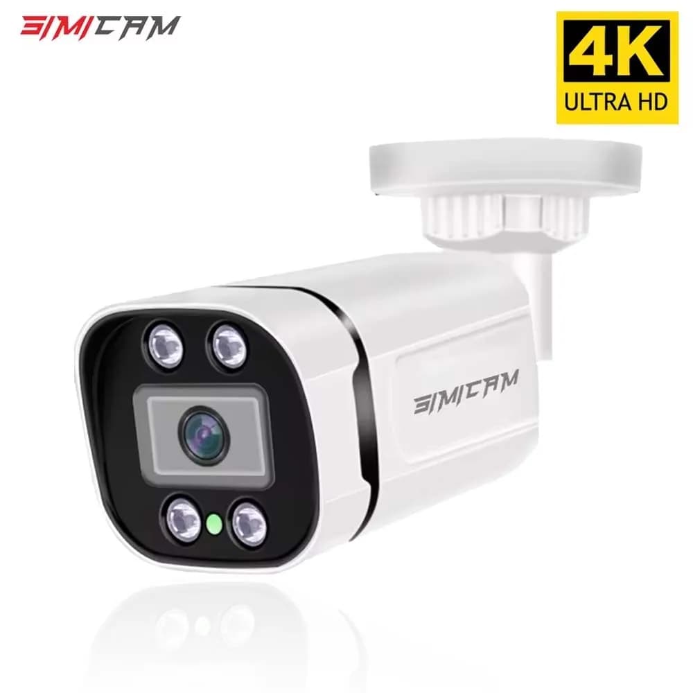 Caméra surveillance POE 4K ONVIF audio 4MP 5MP 8MP vision nocturne étanche balle sécurité NVR