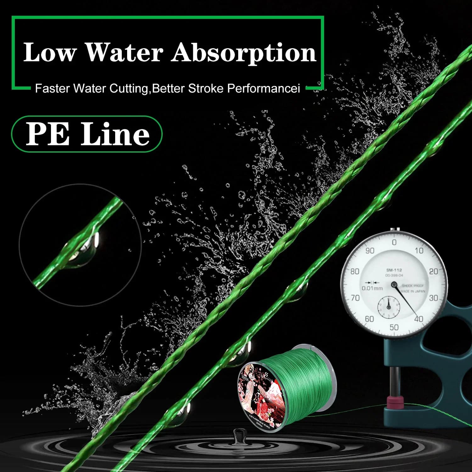 Ligne braidée Sougayilang X8 100/300m 22-88LB - Ligne PE japonaise pour brochet, carpe et sandre