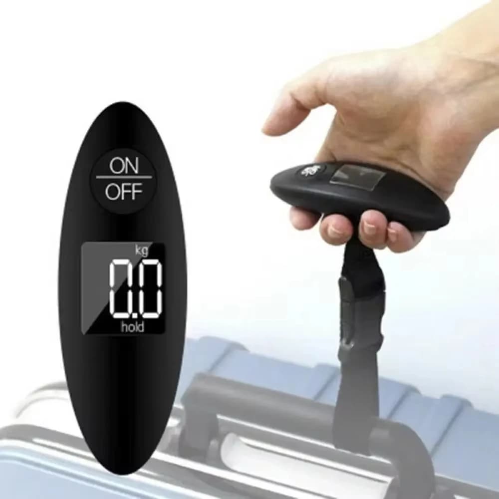 Mini balance digitale LCD 40 kg portable - Échelle pour valises et pêche avec crochet