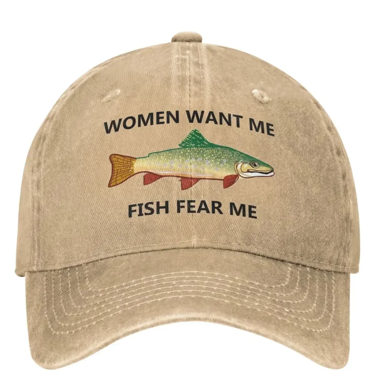 Casquette baseball pêche printemps Fish Fear Me pour femme homme