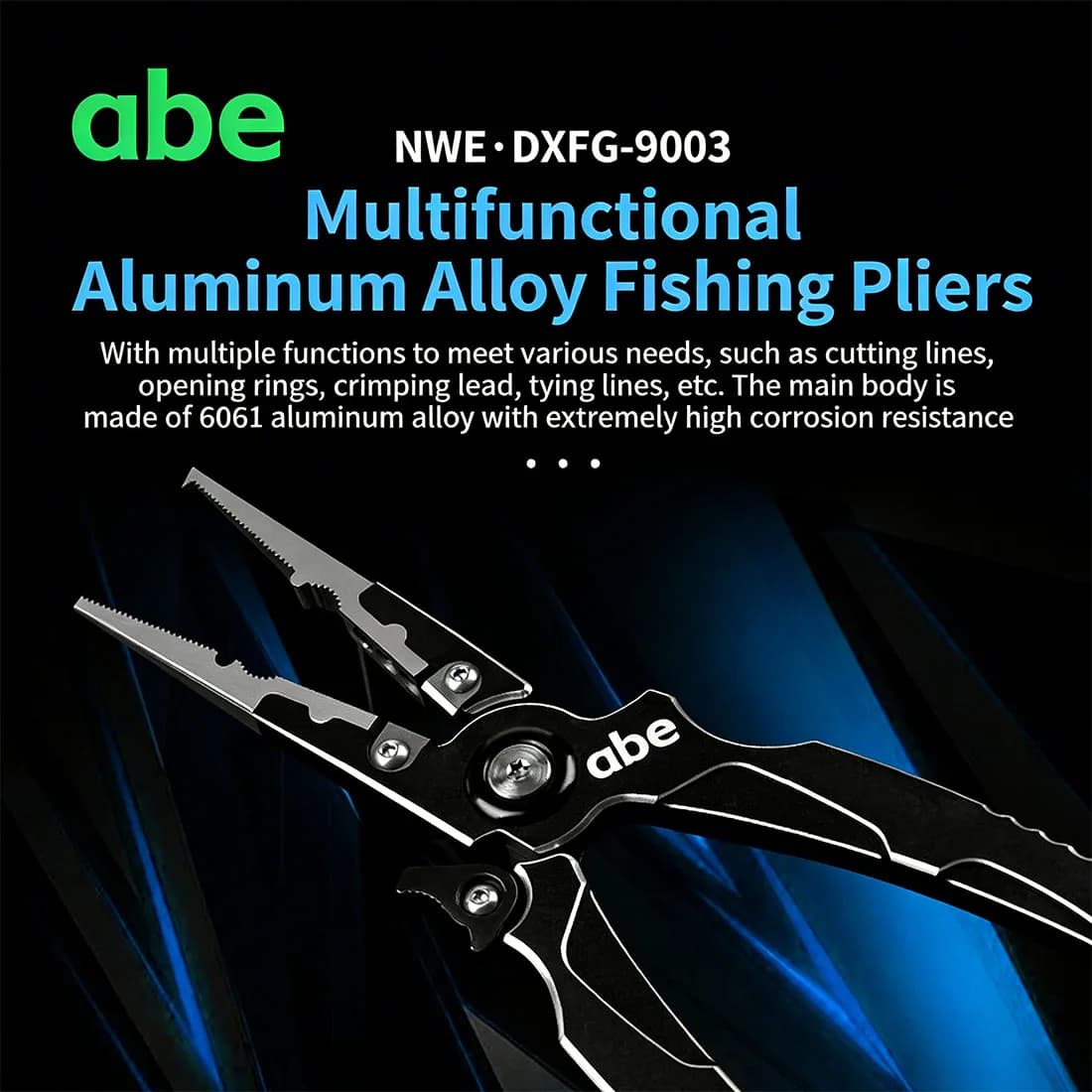Pince pêche aluminium ABE 26kg - Gripper multi-fonctions coupe-ligne et dégorgeoir