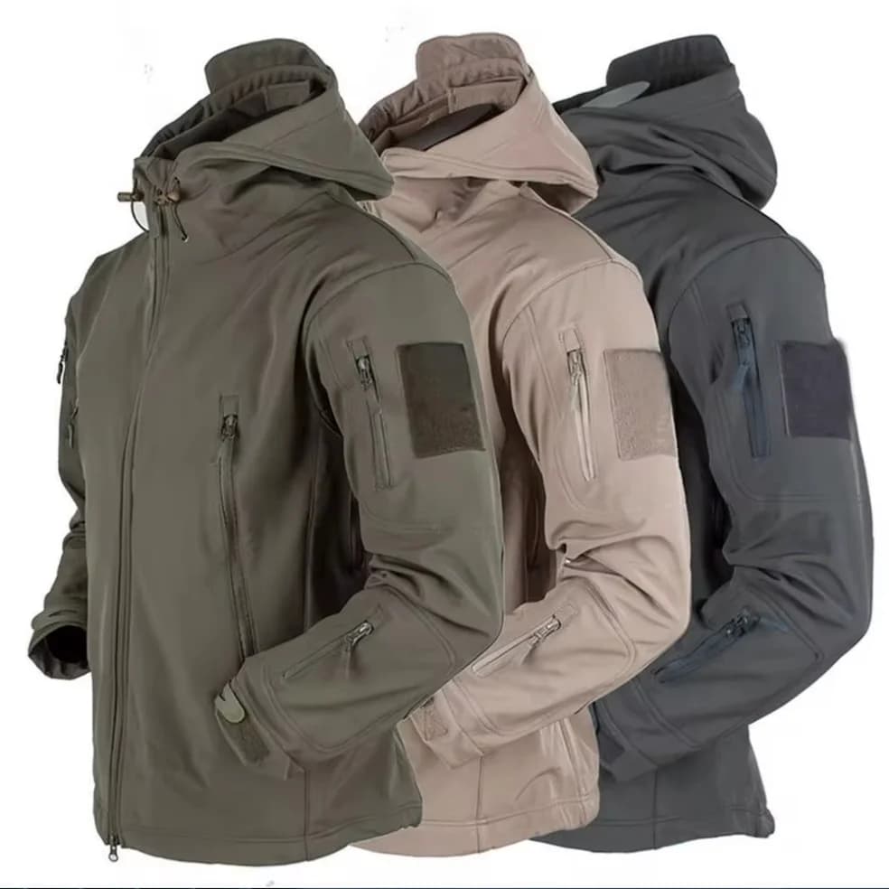 Veste militaire Shark Skin soft shell imperméable pour pêche en mer et activités nautiques tactiques