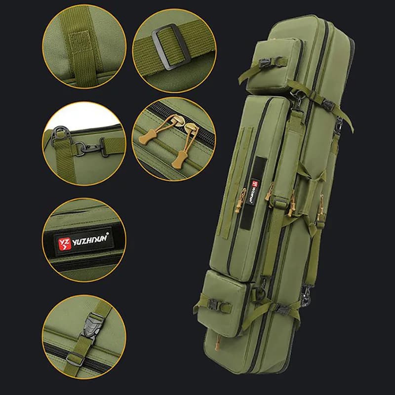 Sac de transport pour cannes à pêche 70-130cm étanche multifonction avec compartiment moulinet XA203G