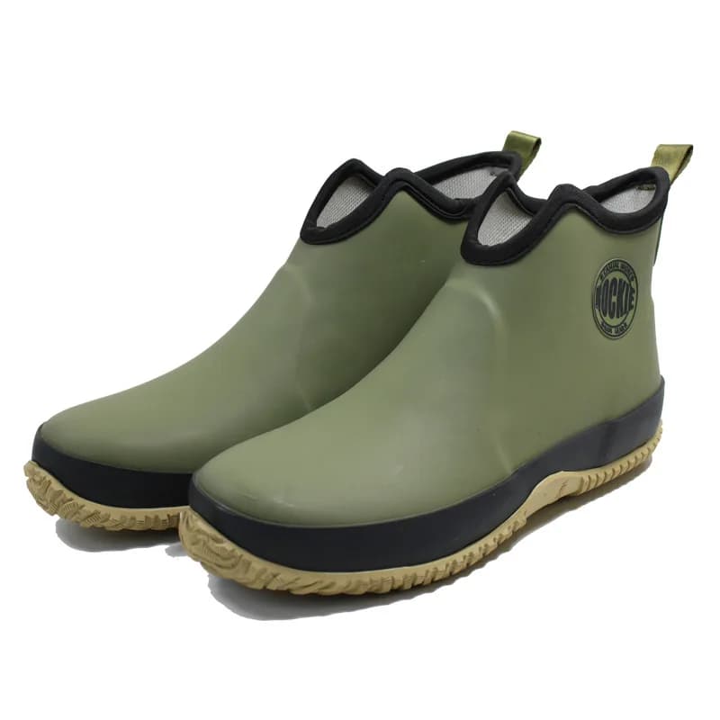 Bottes pluie cheville homme caoutchouc anti-dérapantes pour pêche jardin et travail