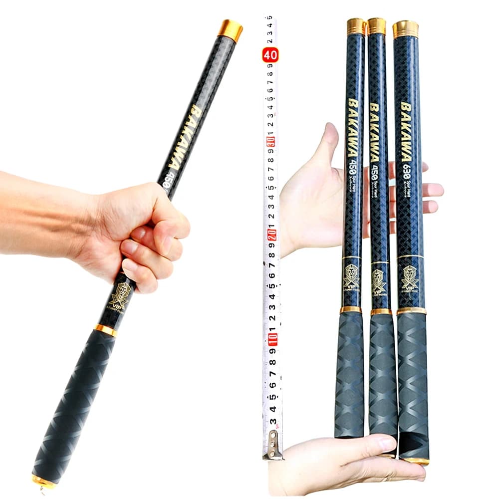 Canne télescopique feeder carpe 3.6m 7.2m carbone voyage pêche eau douce stream fishing - BAKAWA