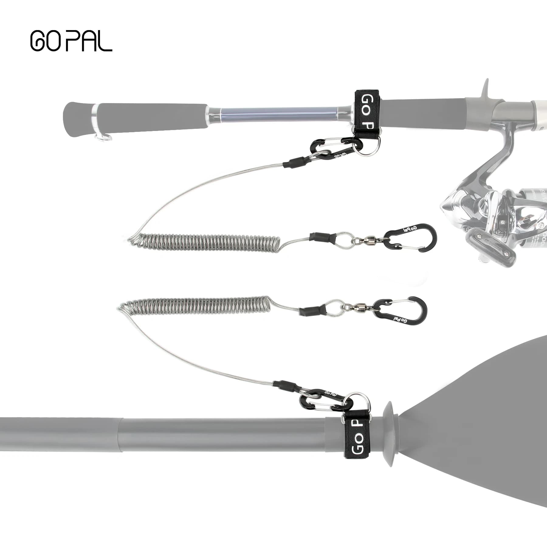 Kit 2 sangles anti-perte pour pagaies et cannes à pêche - Longes ajustables pour kayak et pêche