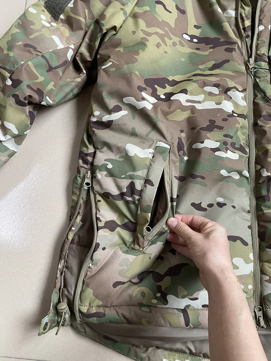 Veste camouflage coton VKBO capuche chaude résistante froid pour pêche automne hiver